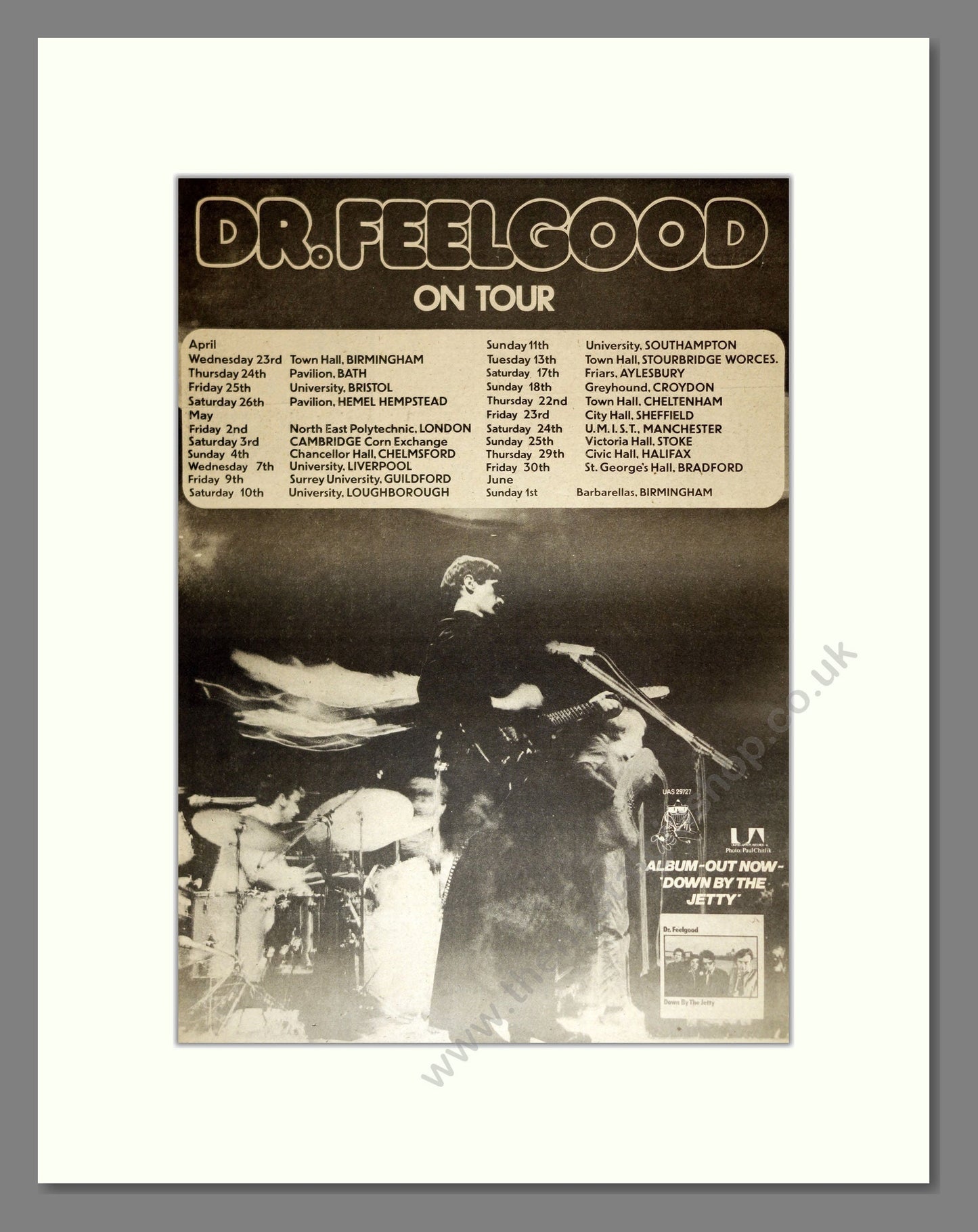 Dr Feelgood - UK Tour. Vintage Advert 1975 (ref AD17108)