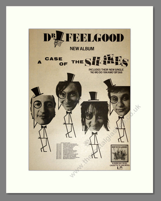 Dr Feelgood - A Case Of The Shakes (UK Tour). Vintage Advert 1980 (ref AD17109)