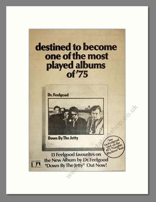 Dr Feelgood - Down By The Jetty. Vintage Advert 1975 (ref AD17111)