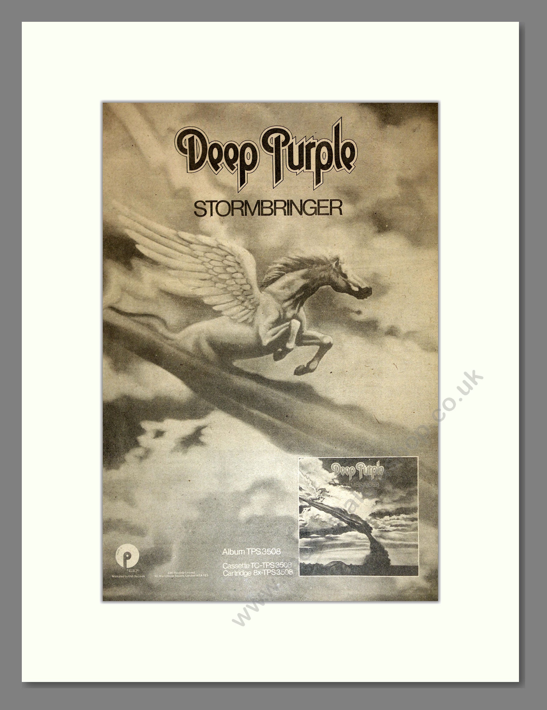 Deep Purple - Stormbringer. Vintage Advert 1974 (ref AD17116)