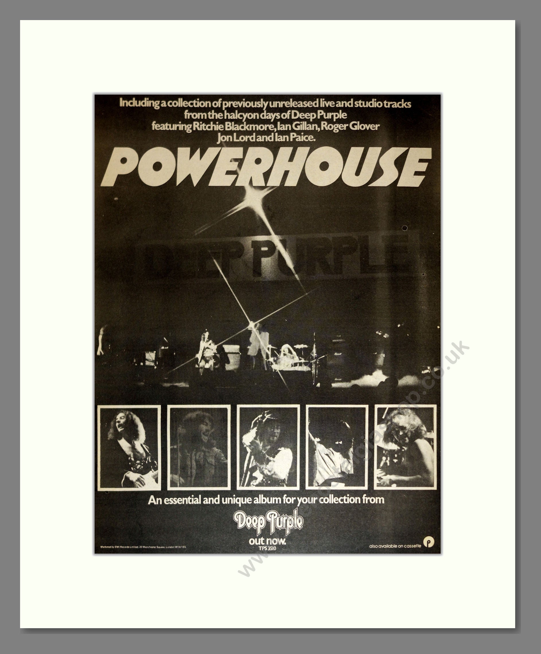 Deep Purple - Powerhouse. Vintage Advert 1977 (ref AD17124)