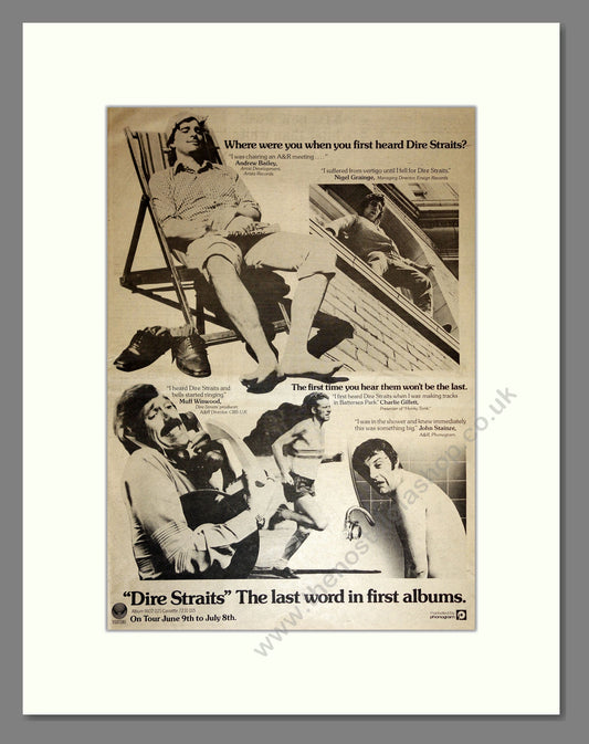 Dire Straits - Debut Album. Vintage Advert 1978 (ref AD17139)