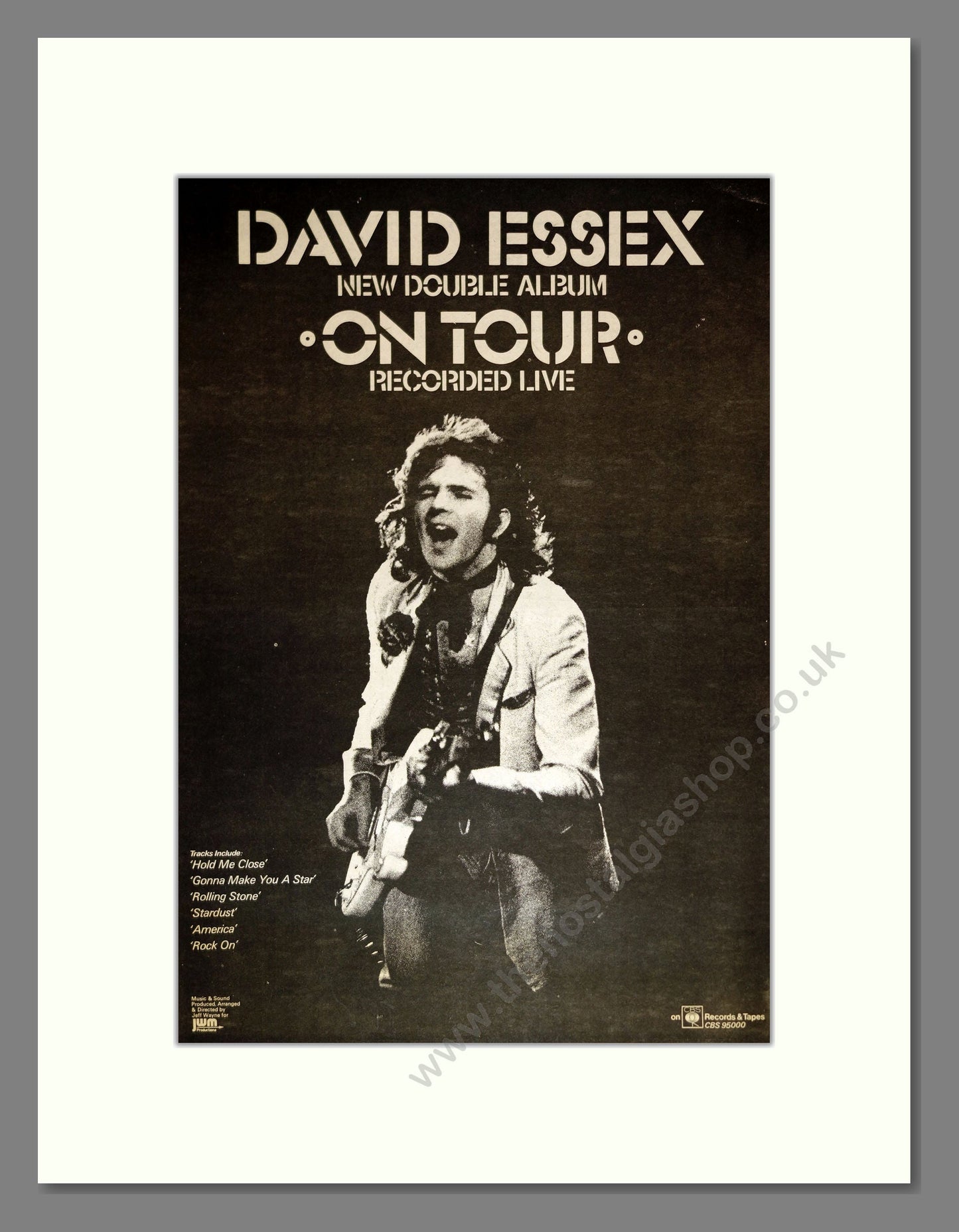 David Essex - On Tour. Vintage Advert 1976 (ref AD17166)