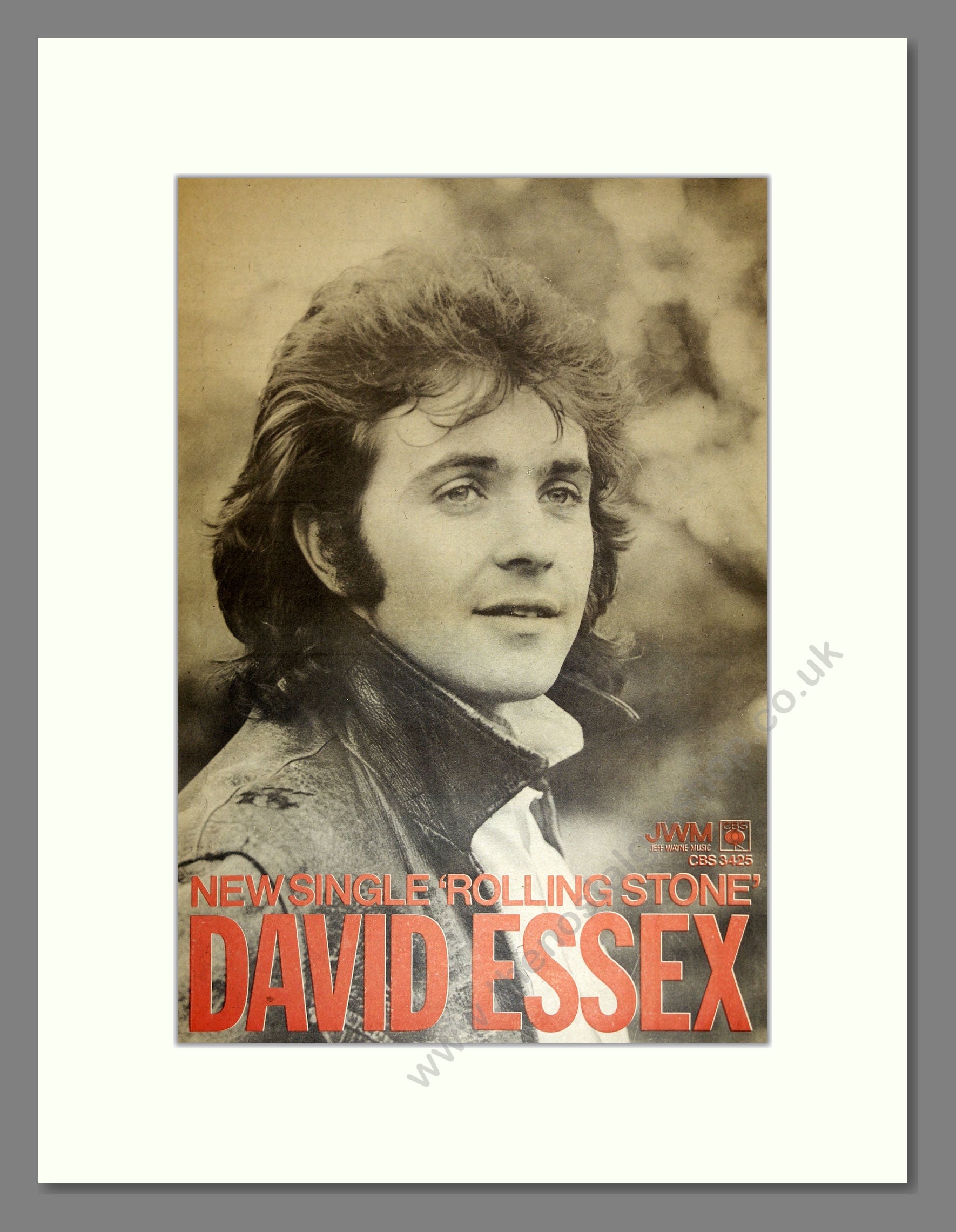 David Essex - Rolling Stone. Vintage Advert 1975 (ref AD17175)