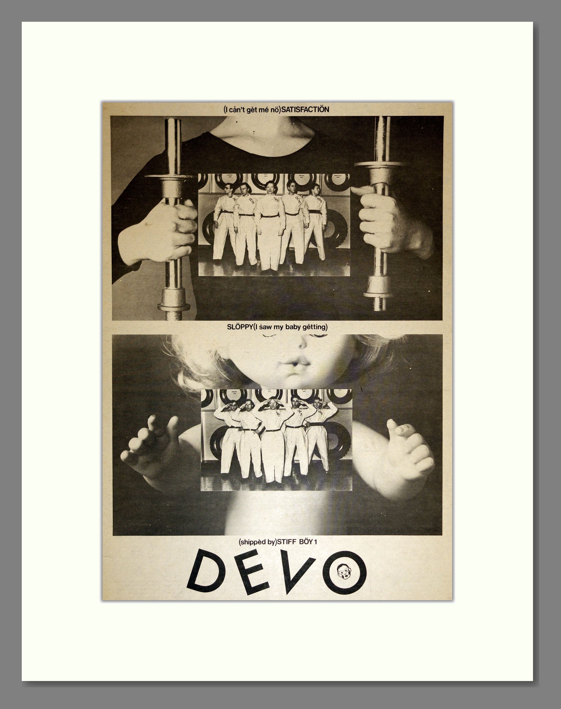 Devo - (I Can’t Get Me No) Satisfaction. Vintage Advert 1978 (ref AD17190)