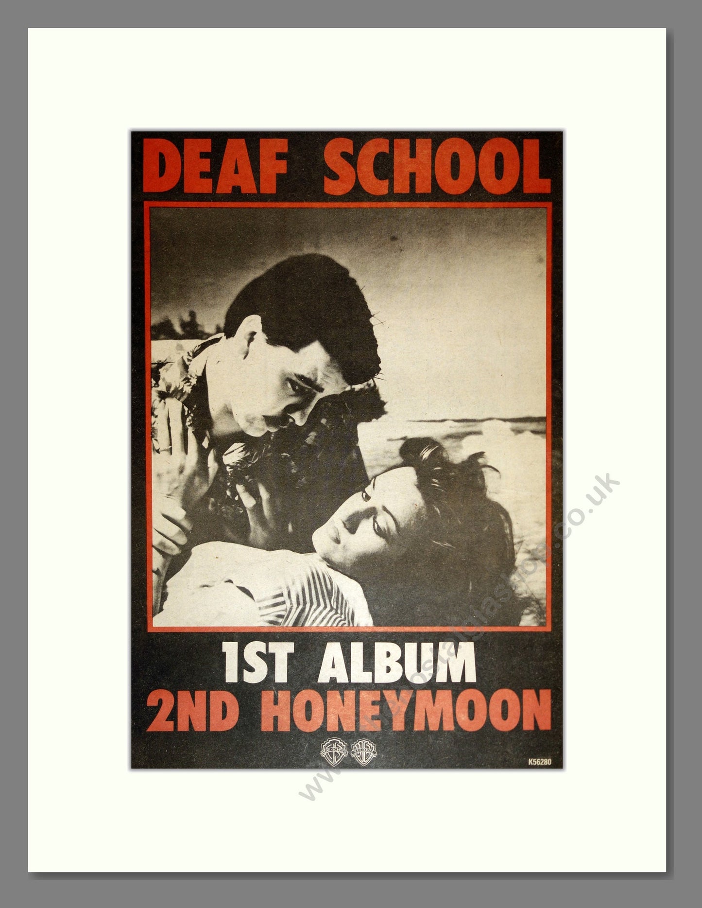 Deaf School - 1st Album 2nd Honeymoon. Vintage Advert 1976 (ref AD17220)