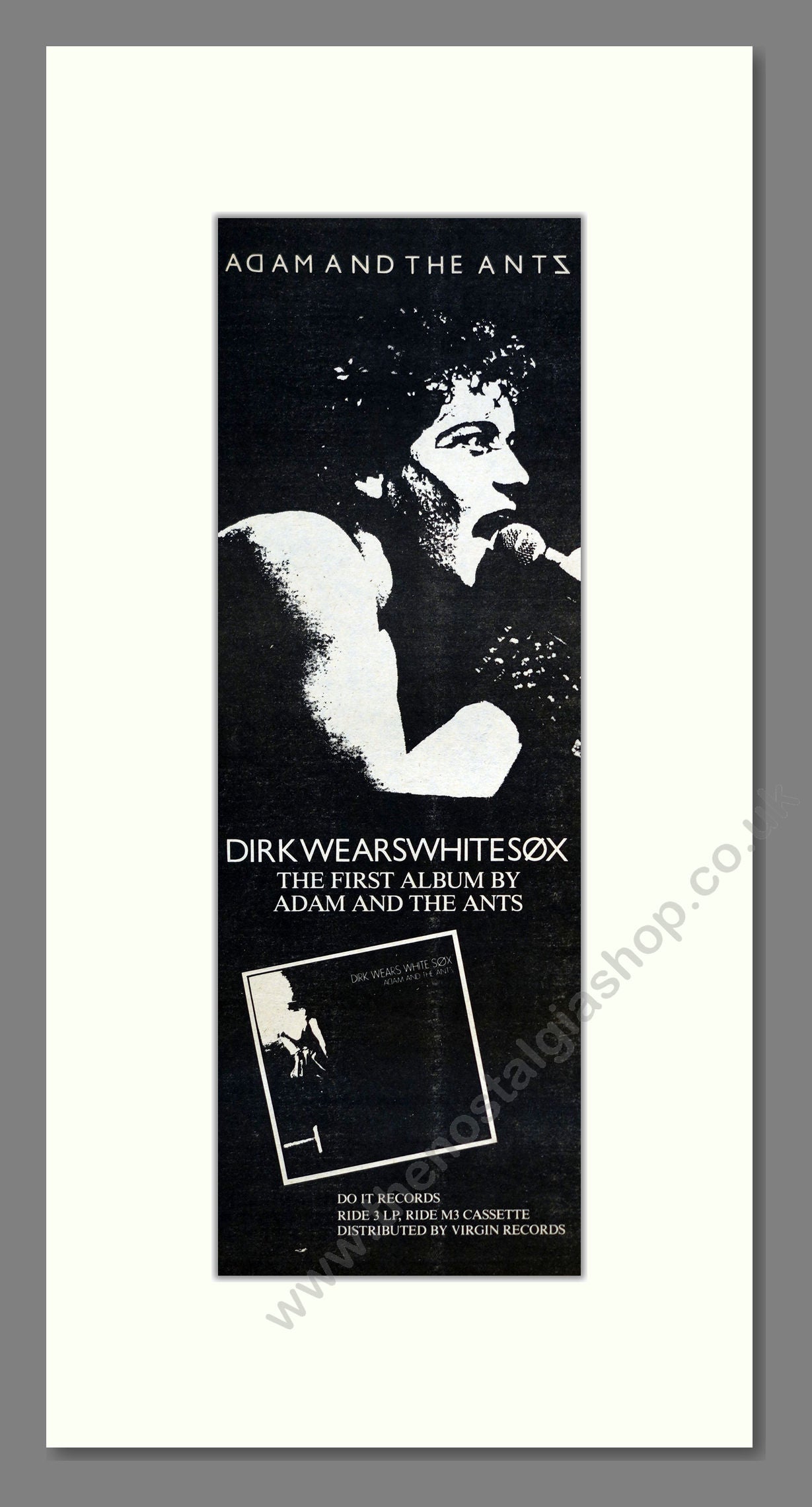 Adam and The Ants - Dirk Wears White Socks. Vintage Advert 1981 (ref A ...