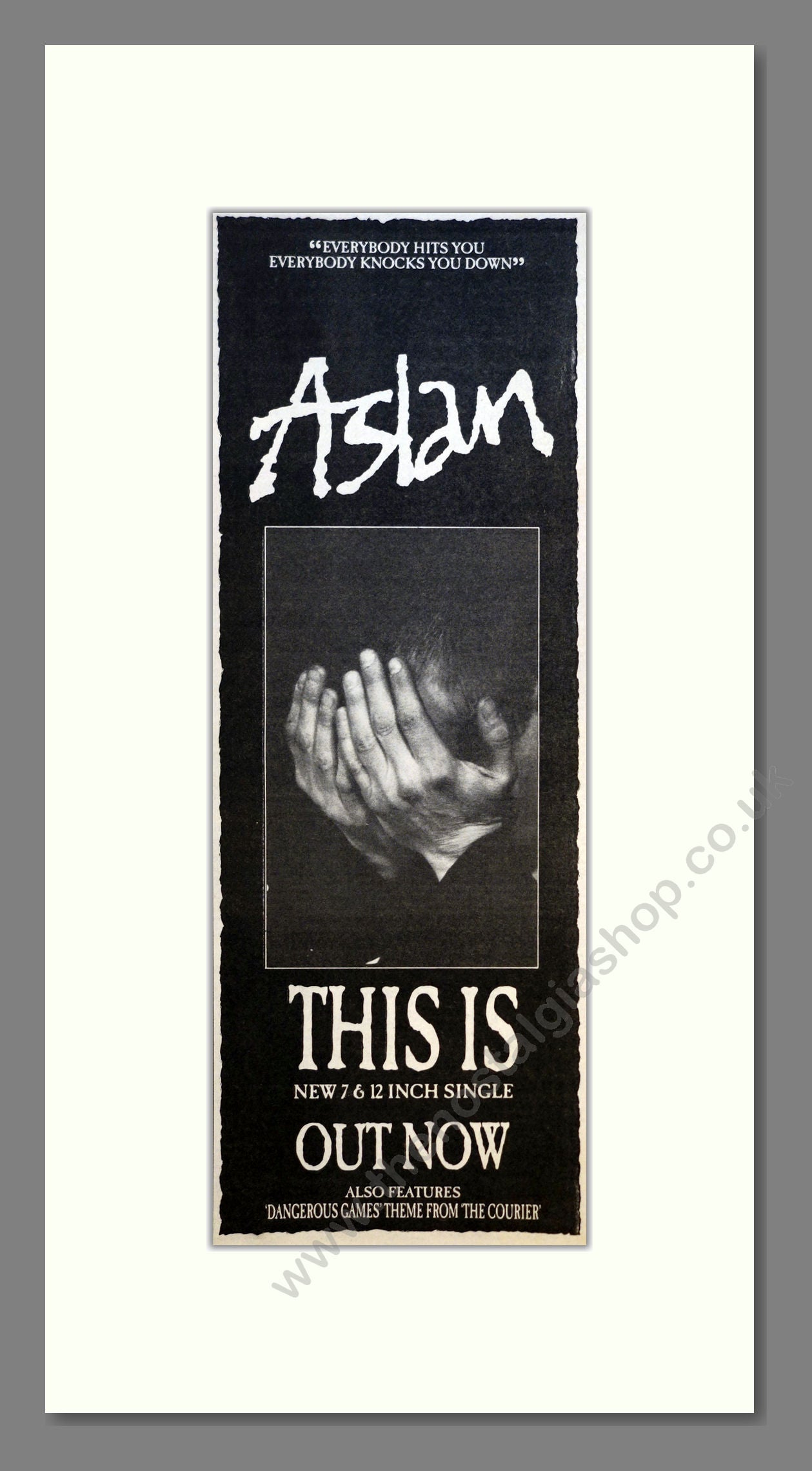 Aslan - This Is. Vintage Advert 1988 (ref AD200852)