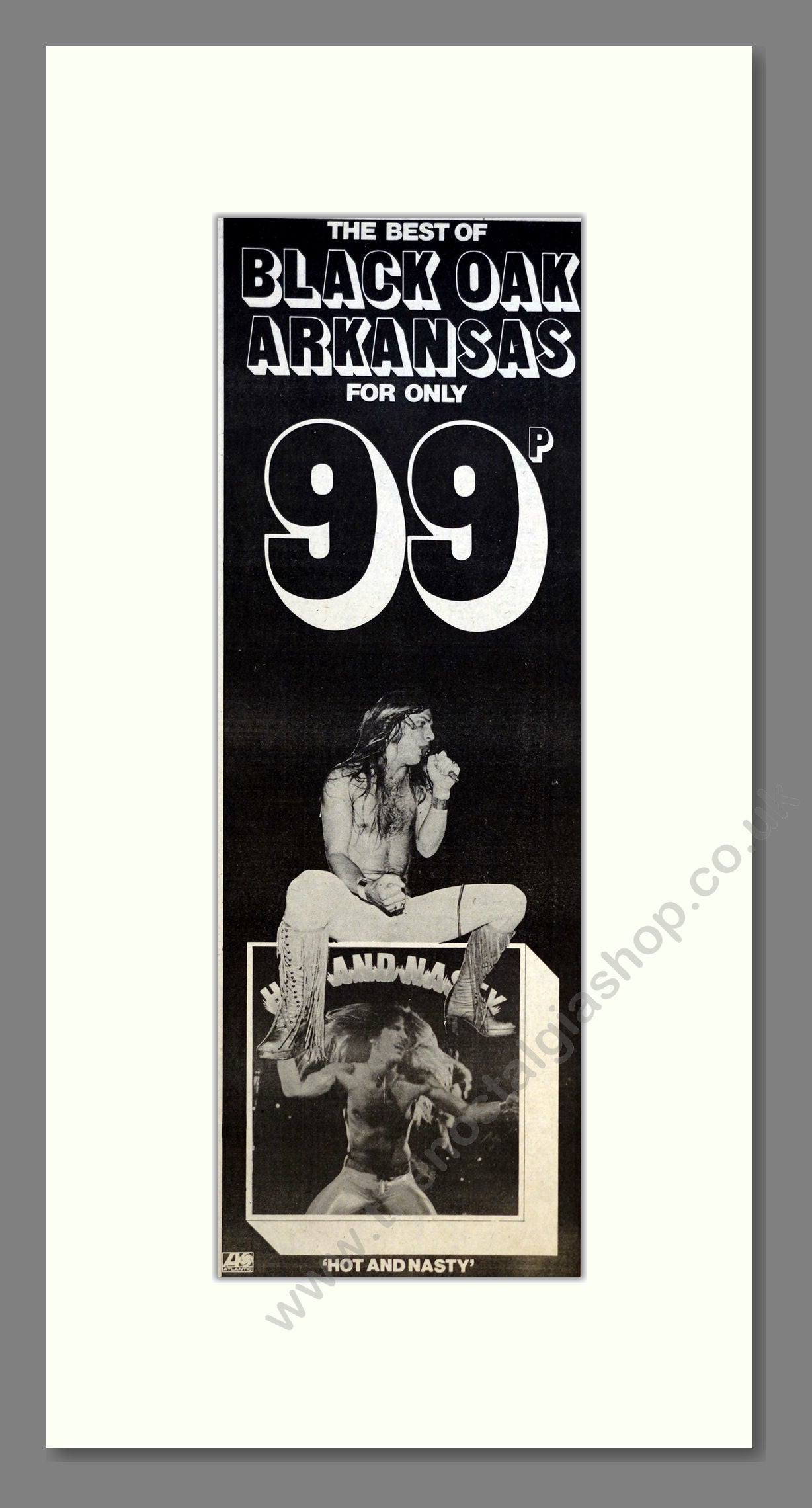 Black Oak Arkansas - Hot And Nasty. Vintage Advert 1974 (ref AD200874)