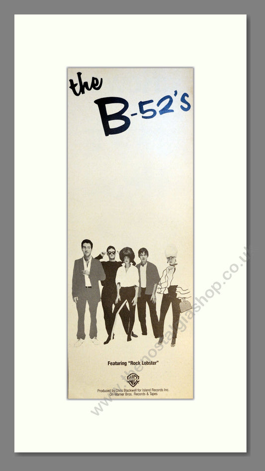 B-52's (The) - Rock Lobster. Vintage Advert 1979 (ref AD200899)