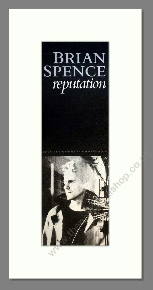 Brian Spence - Reputation. Vintage Advert 1988 (ref AD200901)