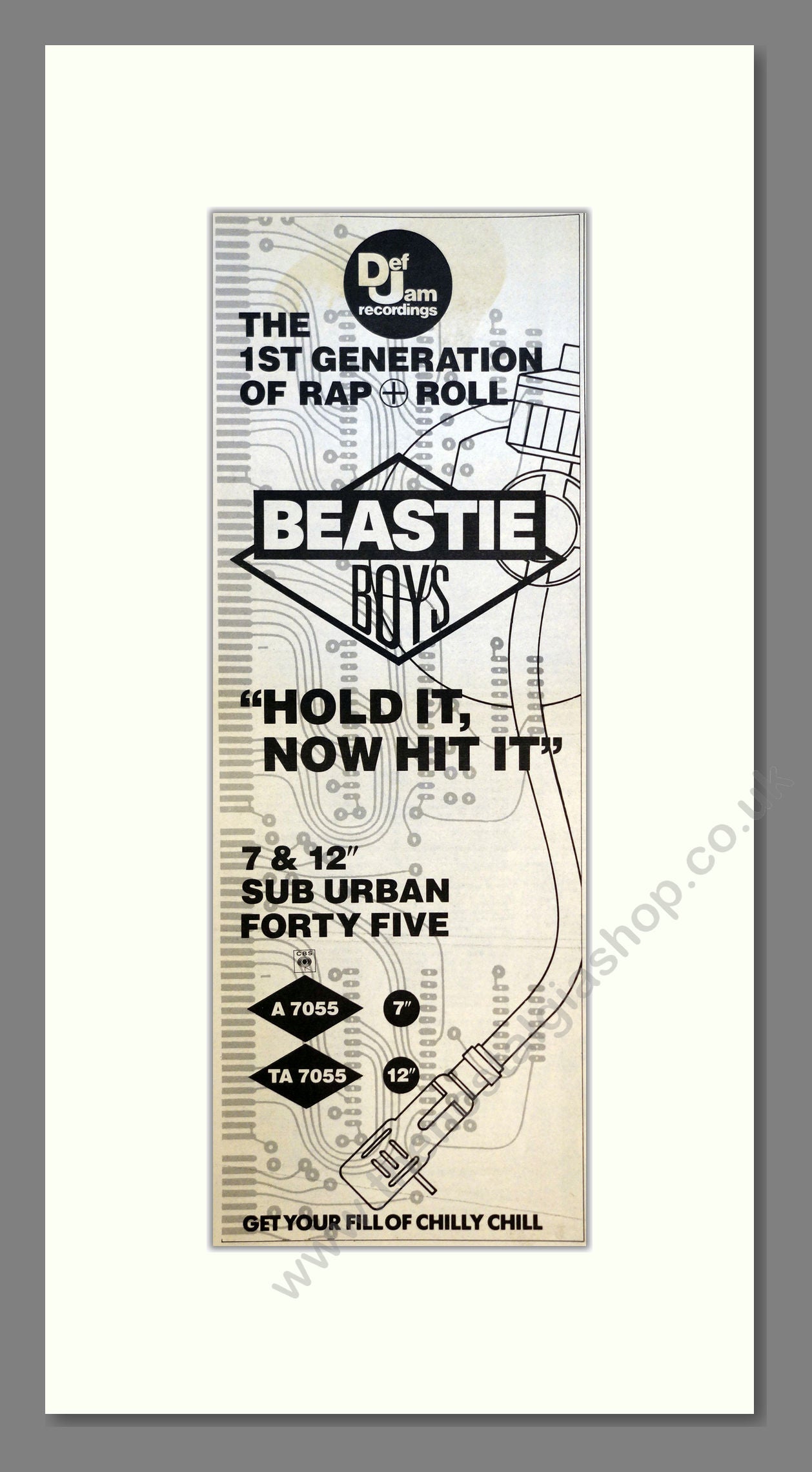 Beastie Boys - Hold It Now Hit It. Vintage Advert 1986 (ref AD200906)