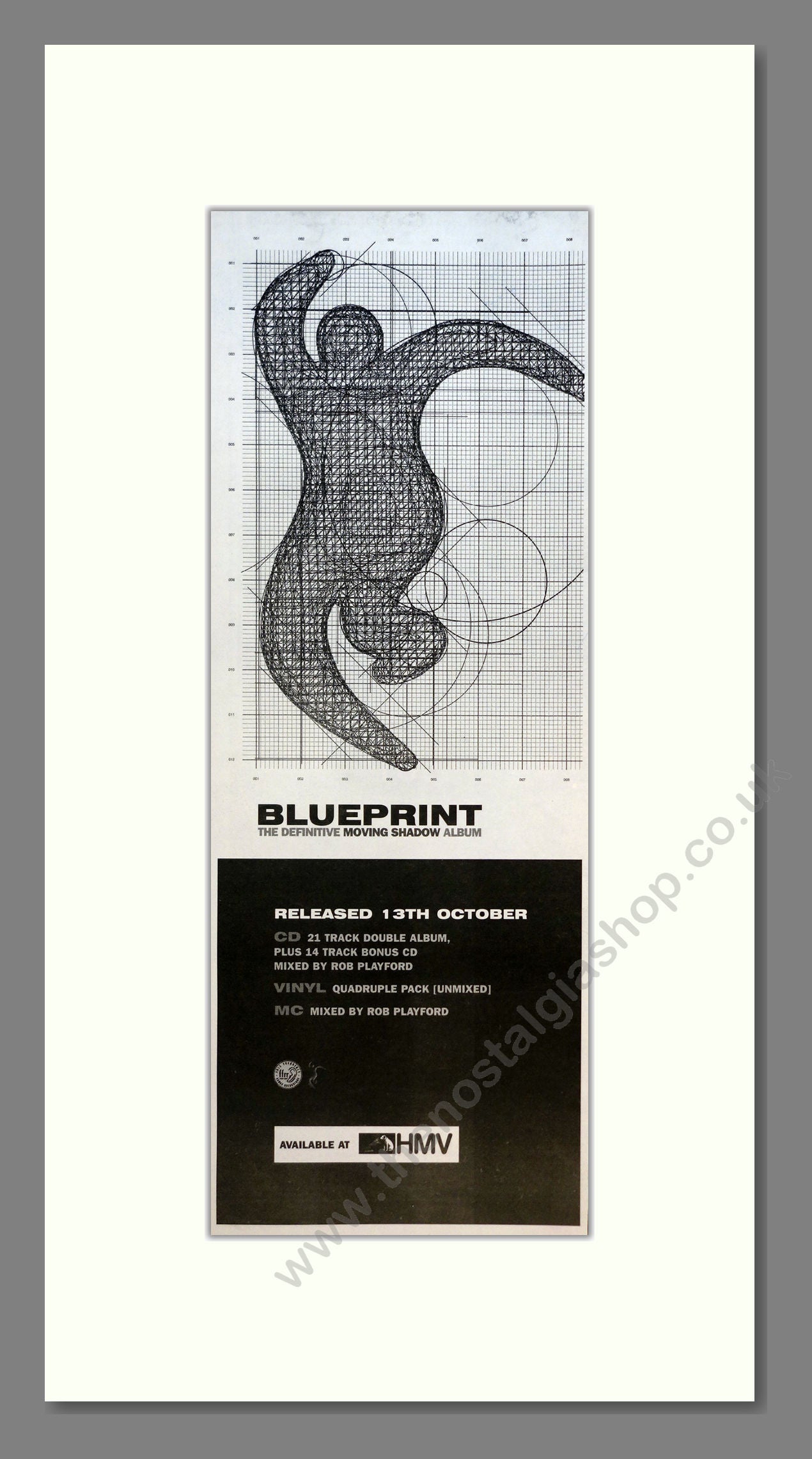 Moving Shadow - Blueprint. Vintage Advert 1997 (ref AD200914)