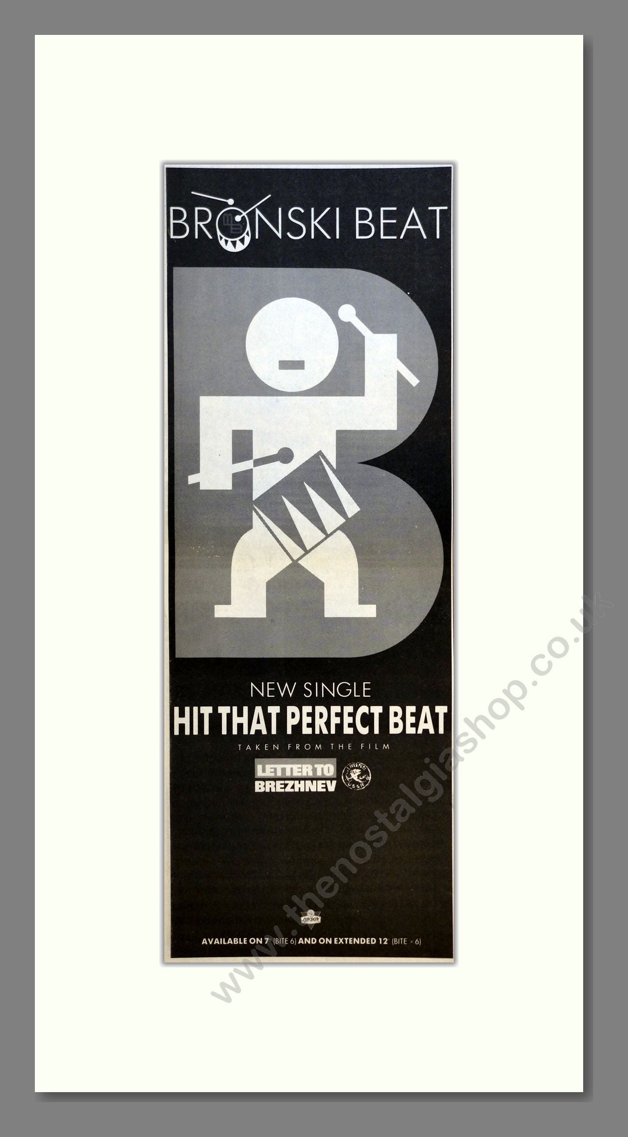 Bronski Beat - Hit That Perfect Beat. Vintage Advert 1985 (ref AD200927)