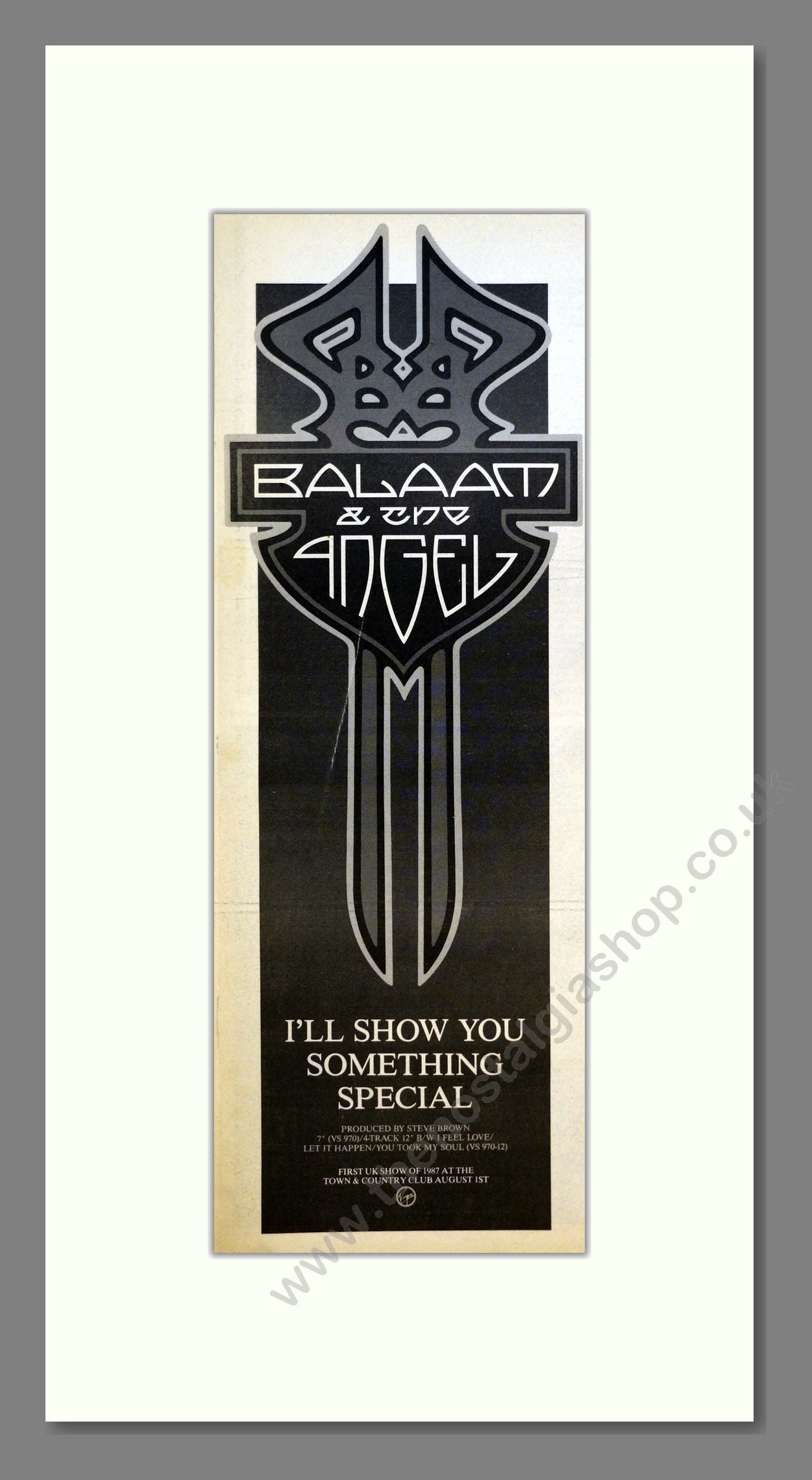 Balaam and The Angel - I'll Show You Something Special. Vintage Advert 1987 (ref AD200939)