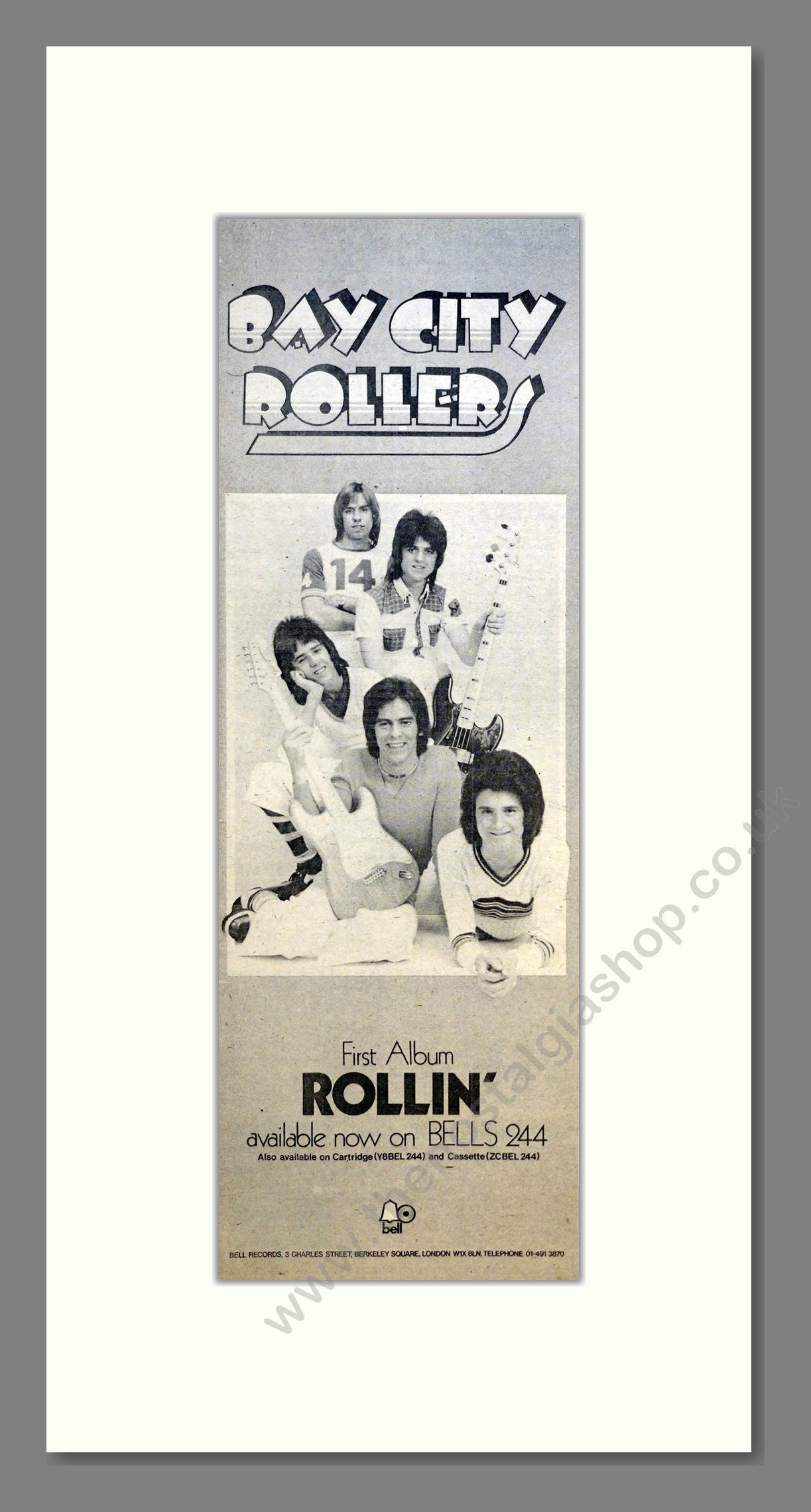 Bay City Rollers - Debut Album Rollin. Vintage Advert 1974 (ref AD200940)