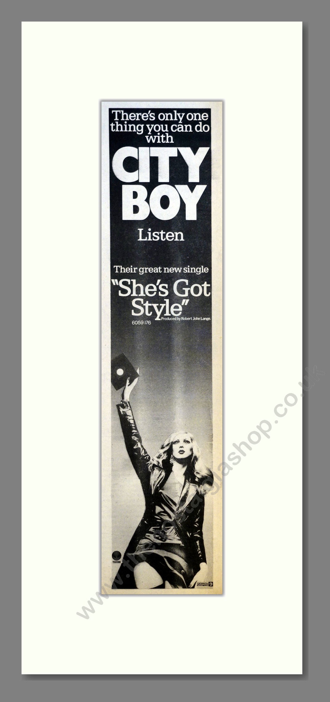 City Boy - She's Got Style. Vintage Advert 1977 (ref AD200954)