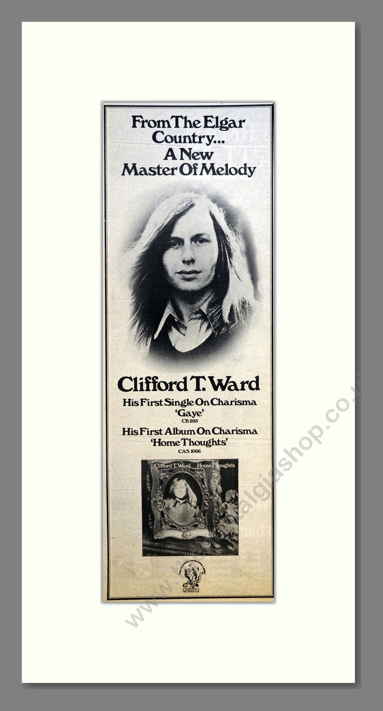 Clifford T Ward - Home Thoughts. Vintage Advert 1973 (ref AD200972)