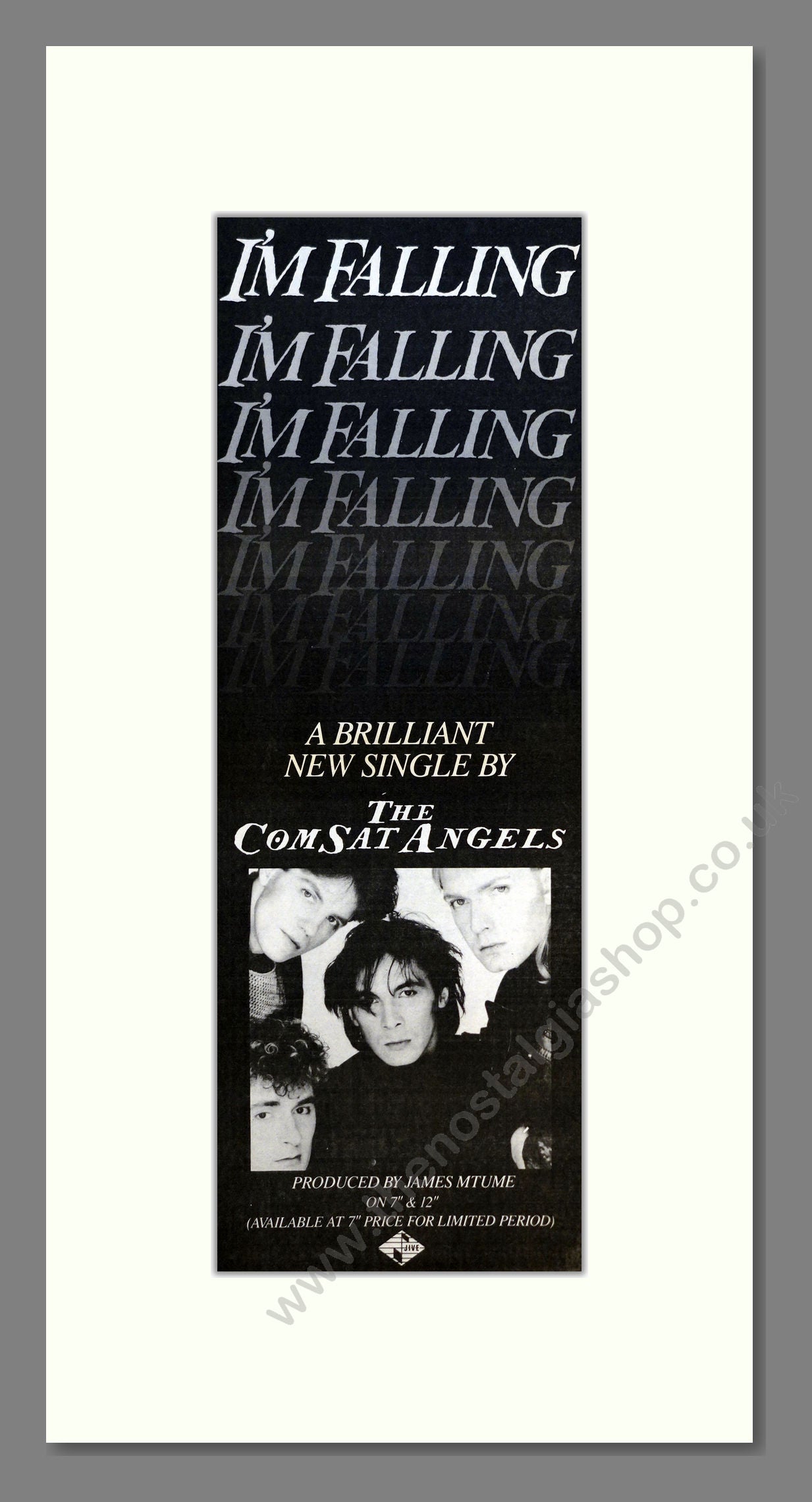 Comstat Angels (The) - I'm Falling. Vintage Advert 1985 (ref AD200973)