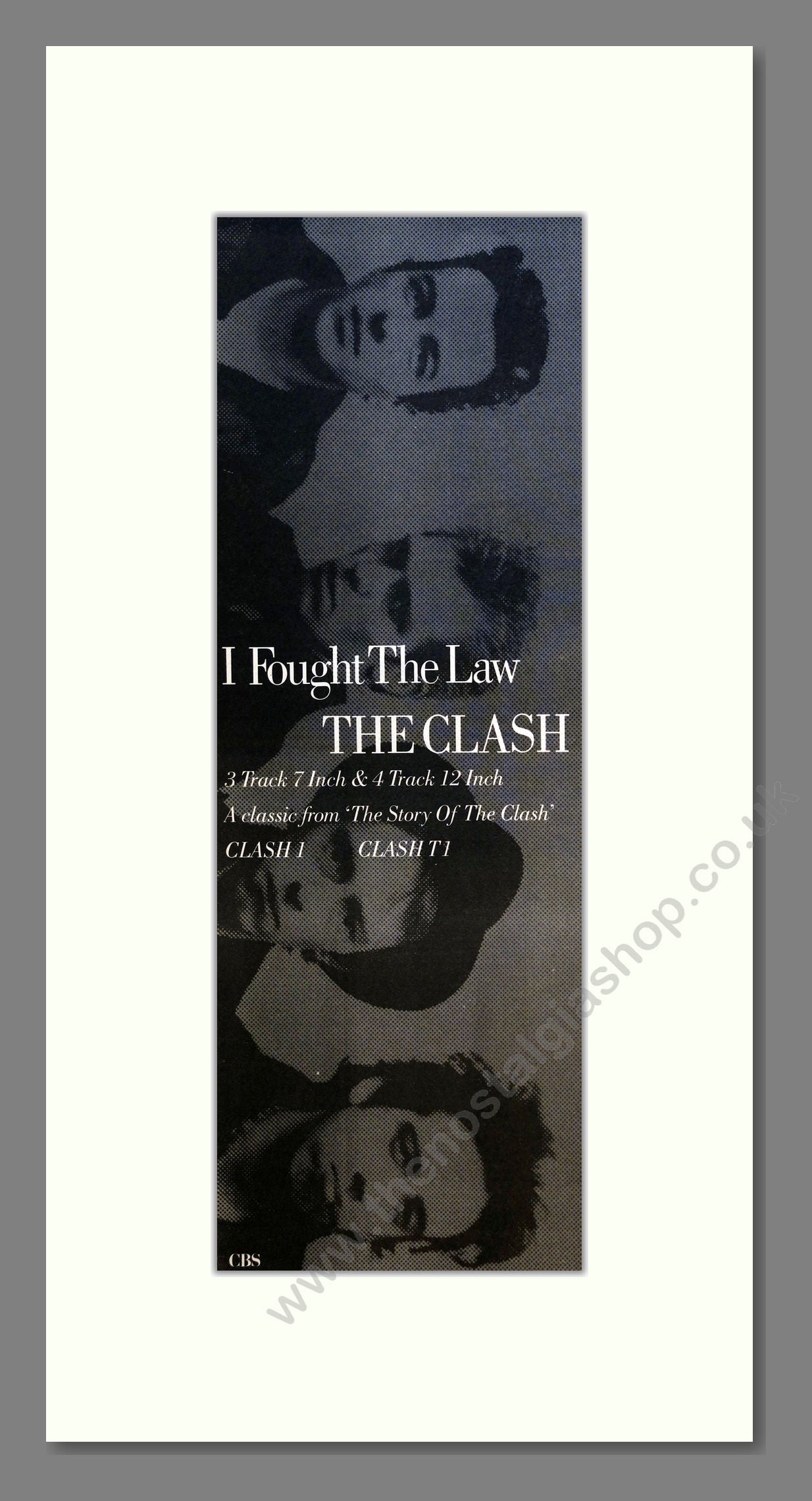 Clash (The) - I Fought The Law. Vintage Advert 1988 (ref AD200986)