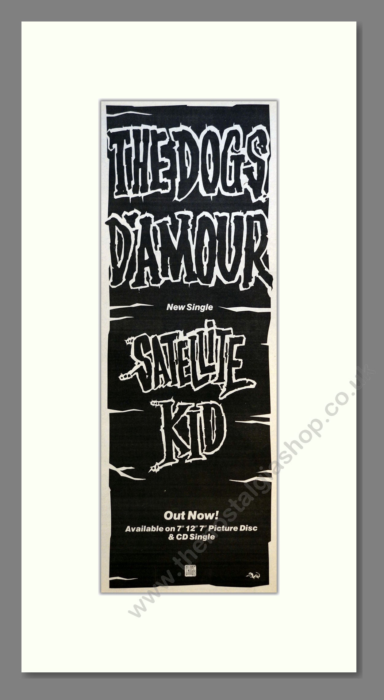 Dogs D'Amour - Satellite Kid. Vintage Advert 1989 (ref AD201015)