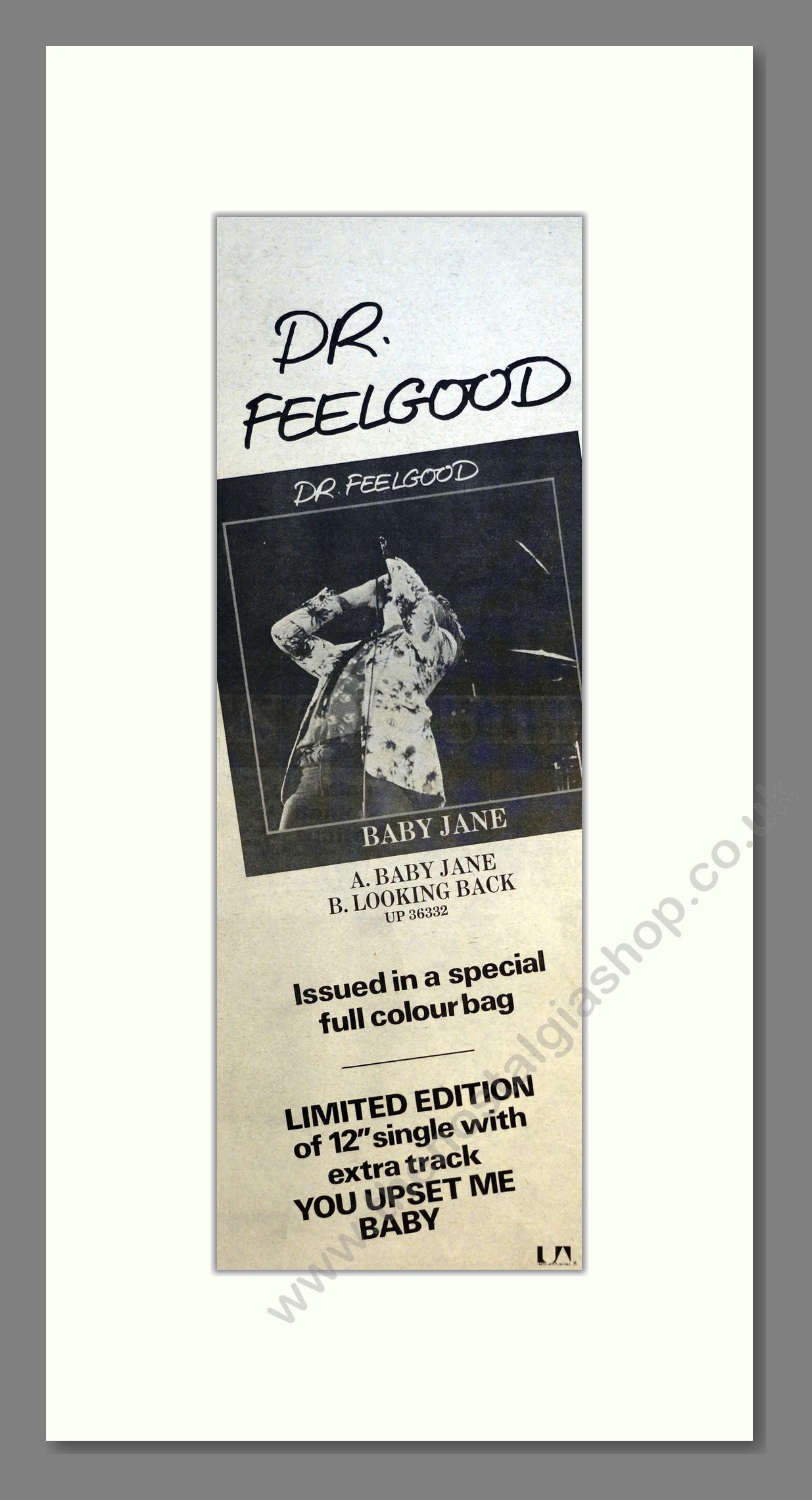 Dr Feelgood - Baby Jane. Vintage Advert 1977 (ref AD201033)