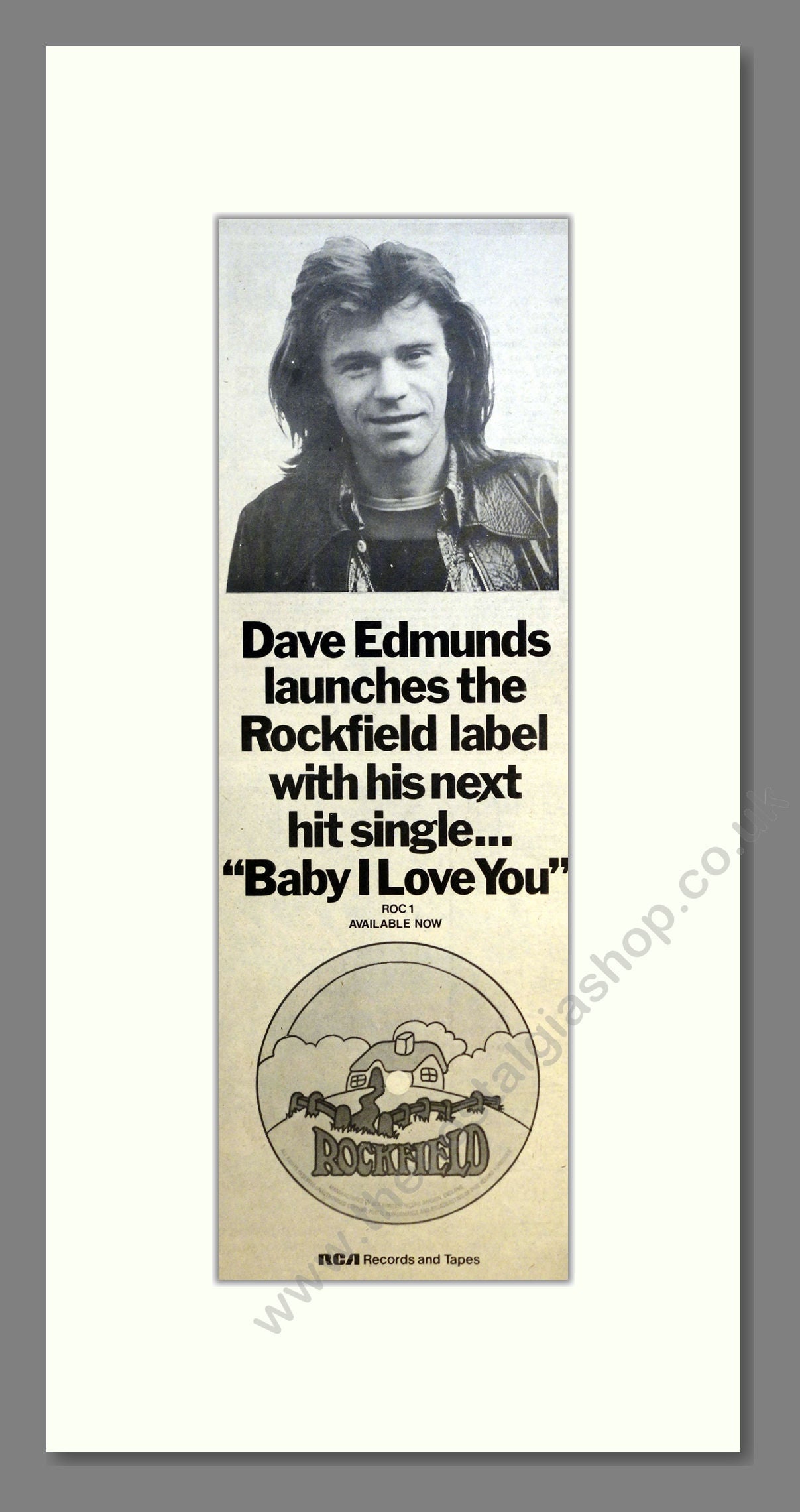 Dave Edmunds - Baby I Love You. Vintage Advert 1973 (ref AD201038)