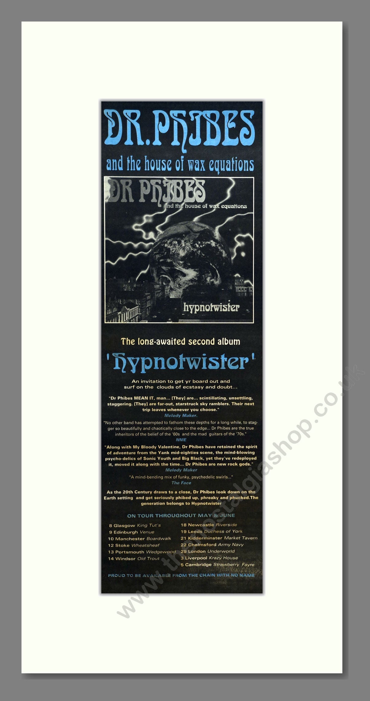 Dr Phibes - Hypnotwister. Vintage Advert 1993 (ref AD201061)