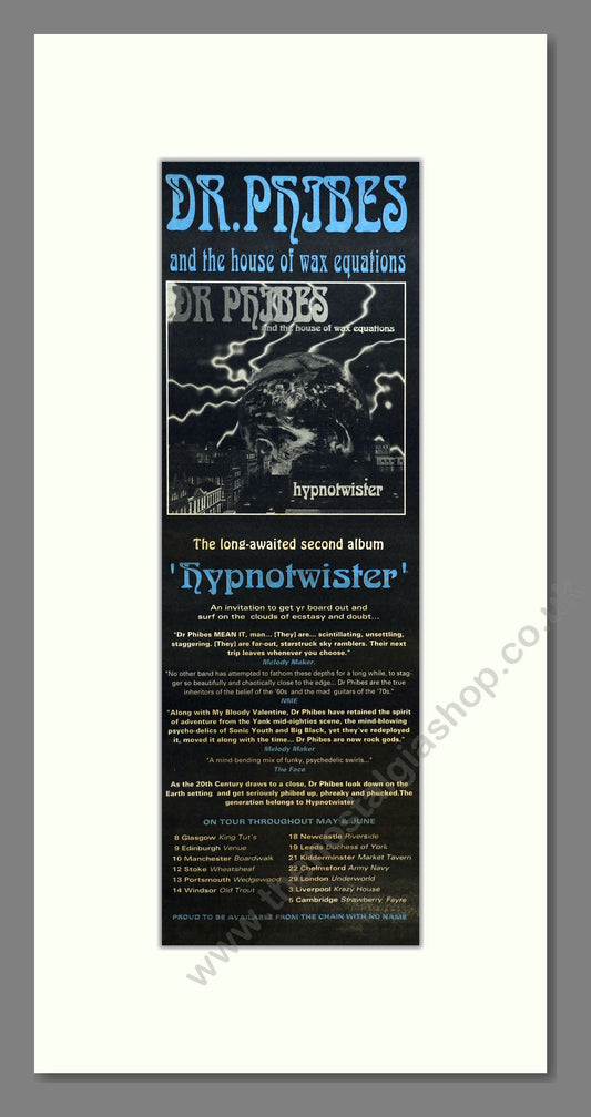 Dr Phibes - Hypnotwister. Vintage Advert 1993 (ref AD201061)