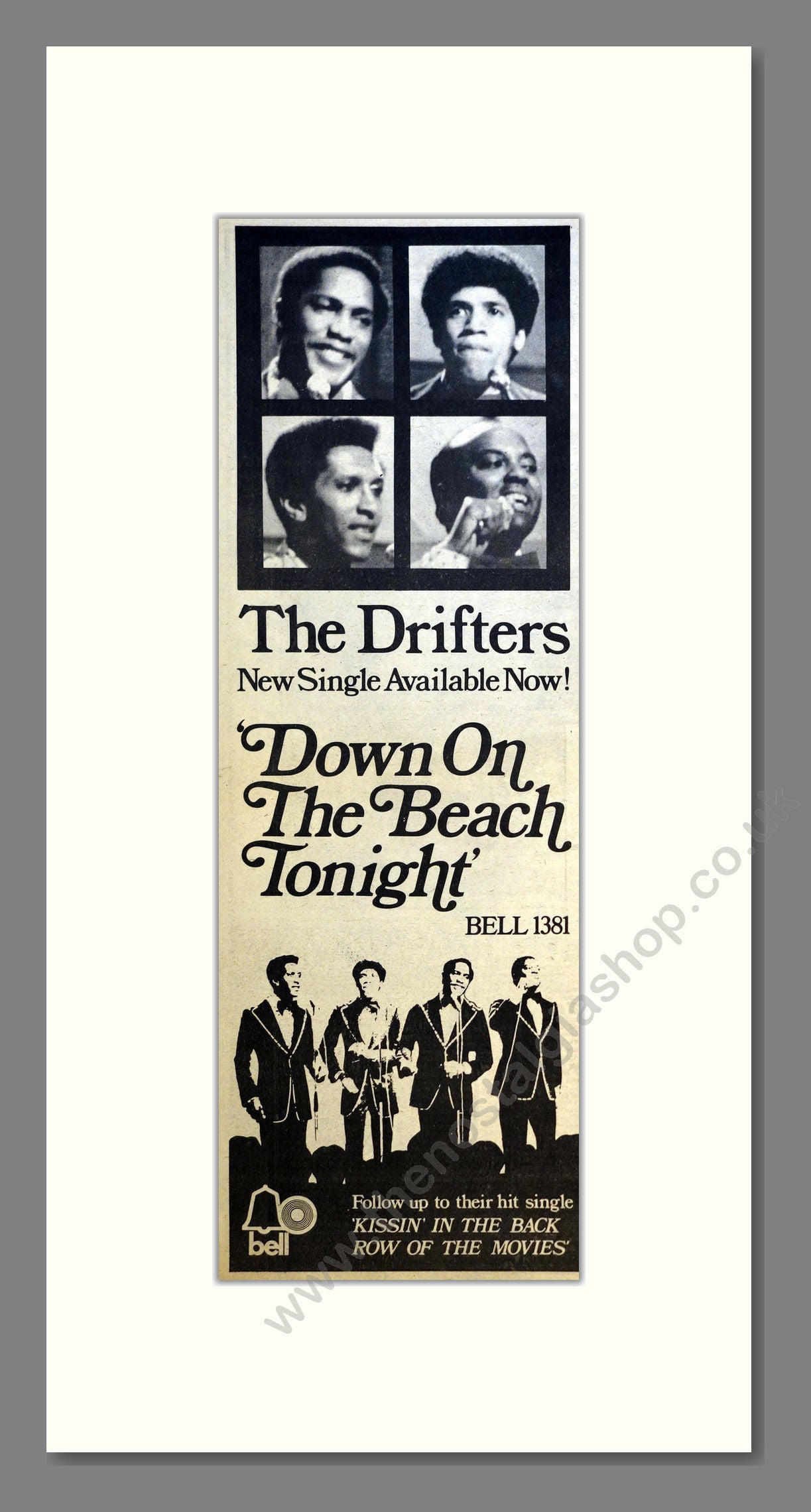 Drifters (The) - Down On The Beach Tonight. Vintage Advert 1975 (ref AD201068)