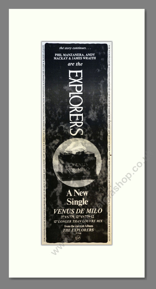 Explorers (The) - Venus De Milo. Vintage Advert 1985 (ref AD201075)