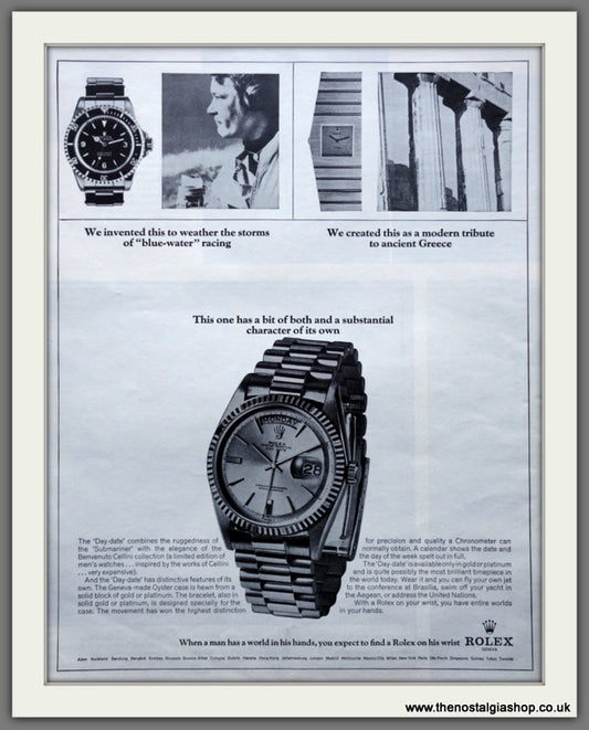 Rolex Oyster Perpetual Day Date.  Original Advert 1966 (ref AD300133)