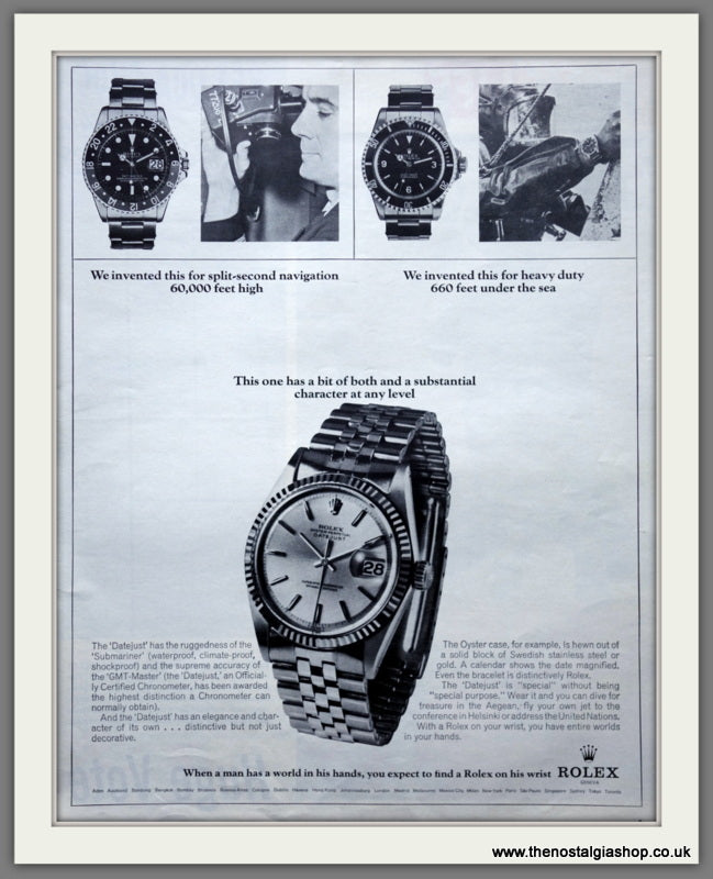 Rolex Oyster Perpetual Day Date.  Original Advert 1966 (ref AD300134)