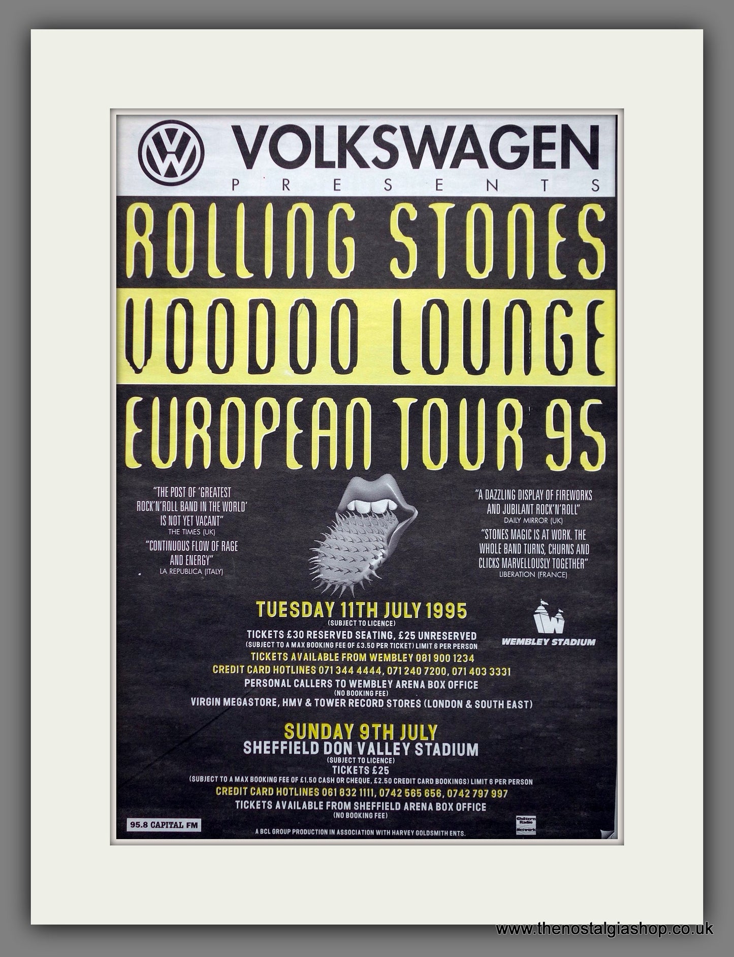 Rolling Stones. Voodoo Lounge. Original advert 1995 (ref AD14140)