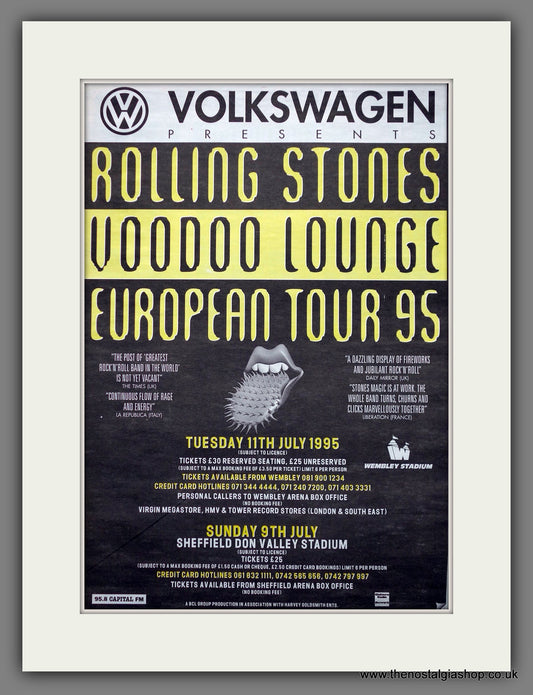 Rolling Stones. Voodoo Lounge. Original advert 1995 (ref AD14140)