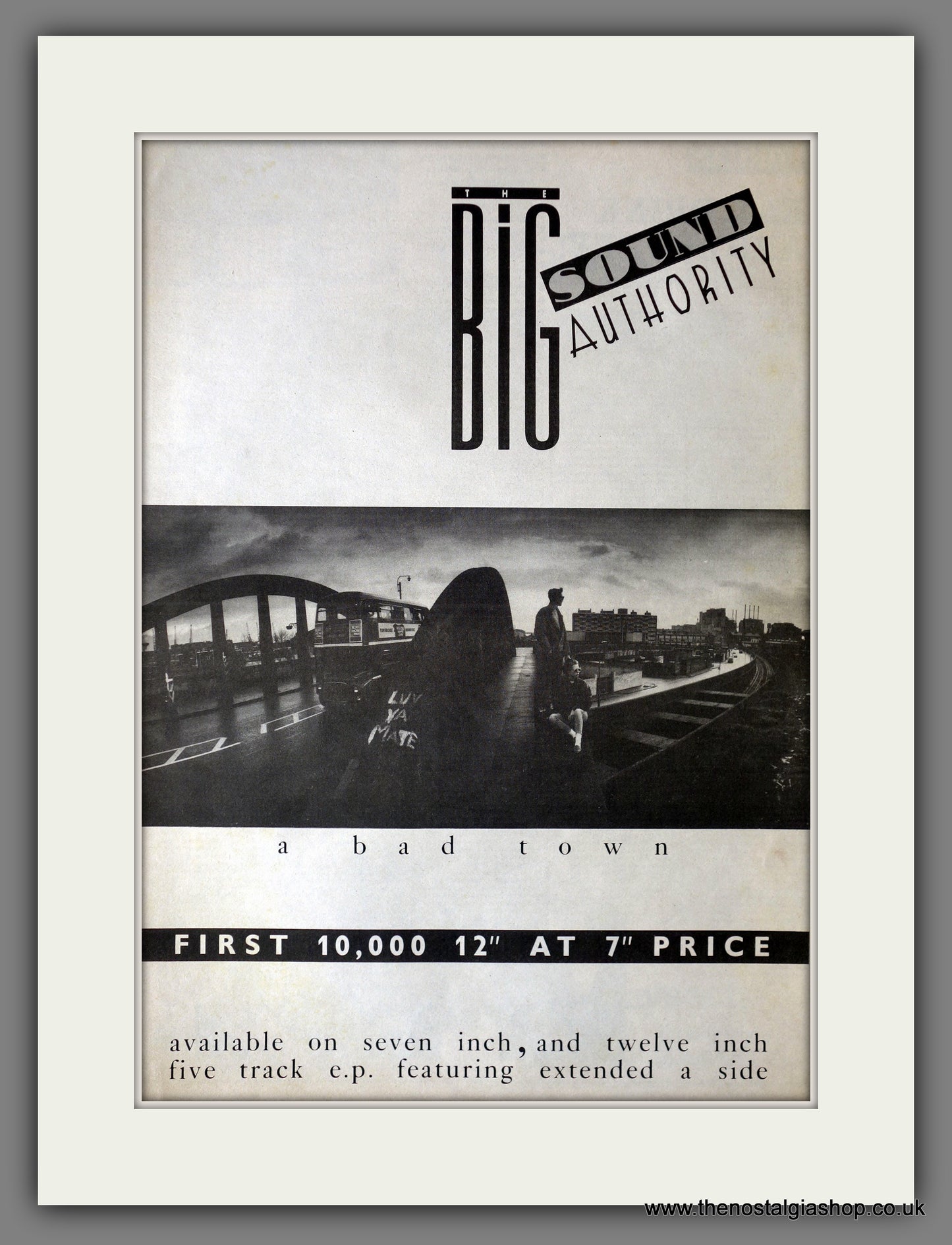 Big Sound Authority. A Bad Town. Vintage Advert 1985 (ref AD14166)