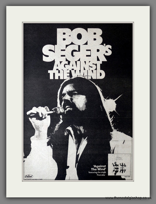 Bob Seger. Against The Wind. Original Advert 1980 (ref AD14157)