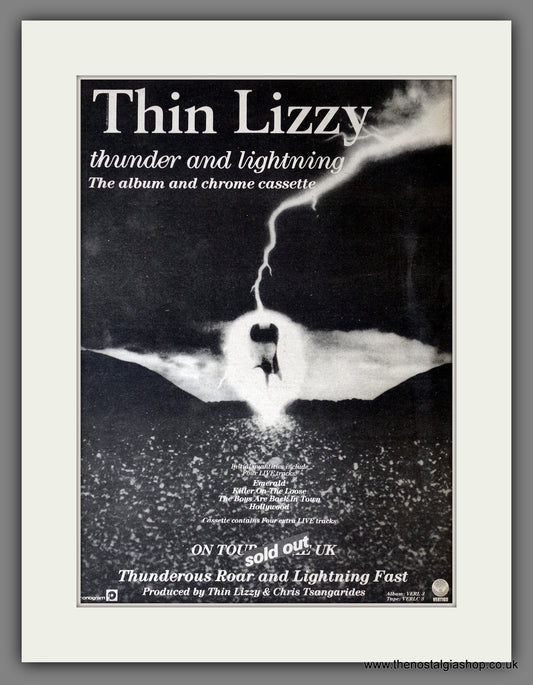 Thin Lizzy. Thunder And Lightning. Original Advert 1983 (ref AD14171)