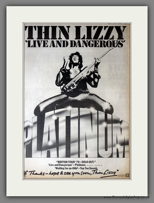 Thin Lizzy. Live And Dangerous. Original Advert 1979 (ref AD14193)