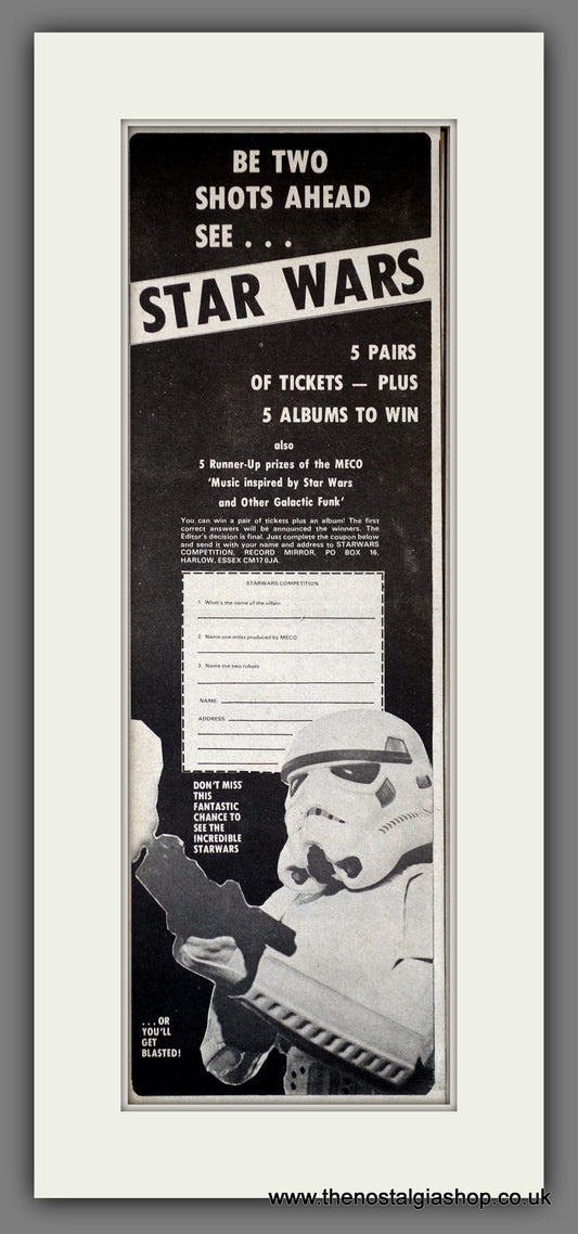 Star Wars Competition. Vintage Advert 1977  (ref AD200307)