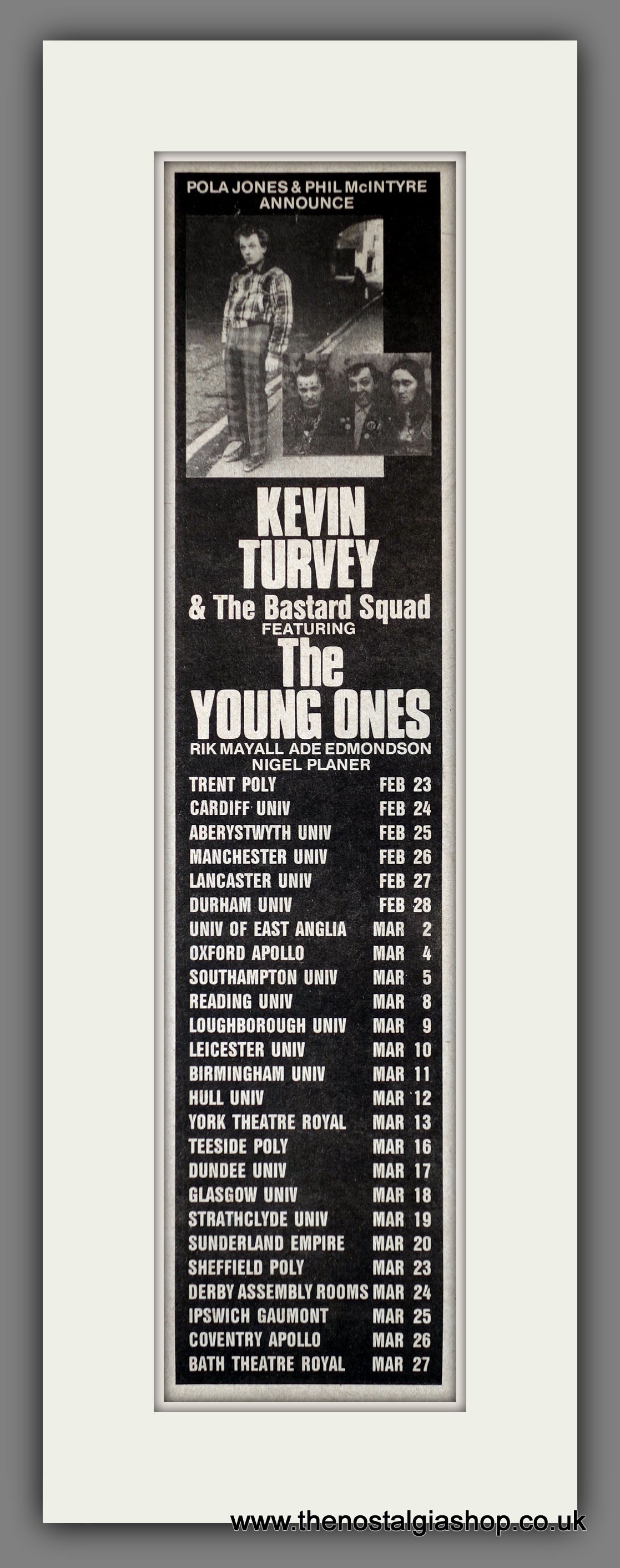 Kevin Turvey. Rik Mayall. The Young Ones. Vintage Advert 1983  (ref AD200314)