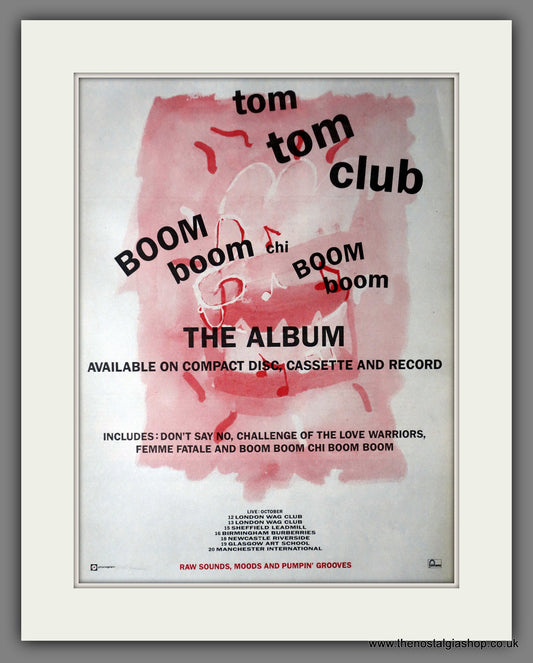 Tom Tom Club. The Album. Original Advert 1988 (ref AD14206)