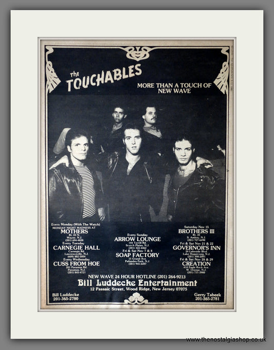 Touchables (The) Tour Dates. Original Advert 1980 (ref AD14211)