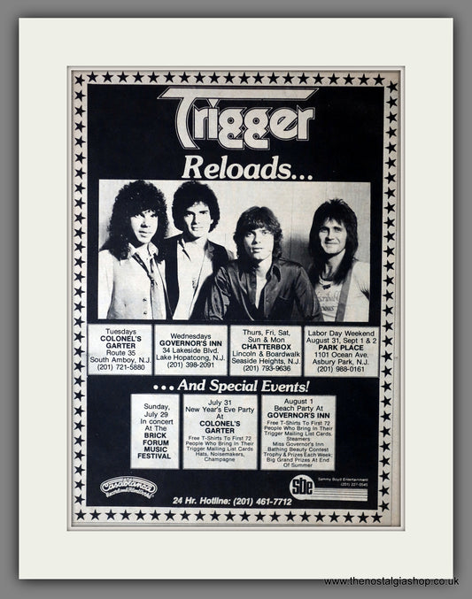 Trigger Reloads Events. Original Advert 1979 (ref AD14212)