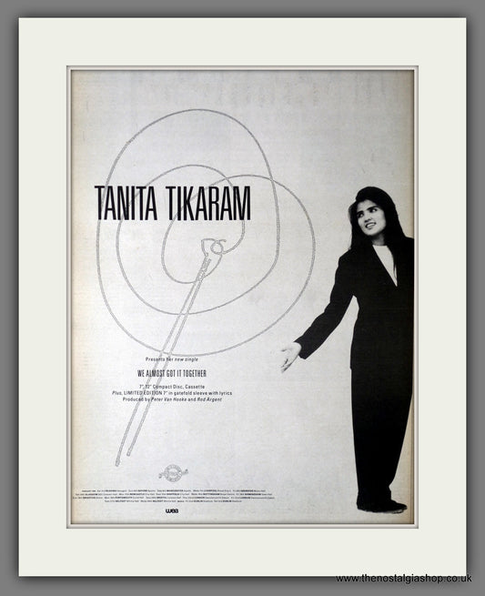 Tanita Tikaram. We Almost Got It Together. Vintage Advert 1990 (ref AD14316)