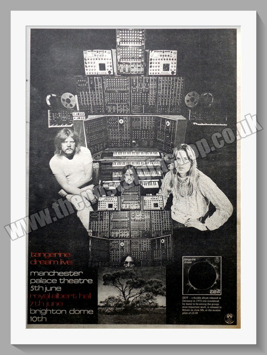 Tangerine Dream. Zeit Live.  Original Advert 1976 (ref AD14460)