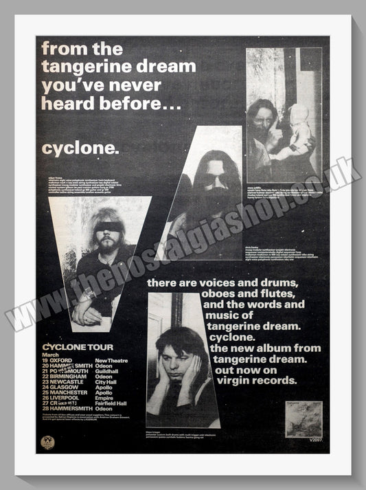 Tangerine Dream. Cyclone.  Original Advert 1978 (ref AD14470)