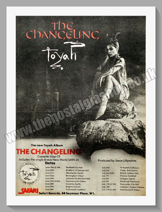 Toyah. The Changeling.  Original Advert 1982 (ref AD14504)