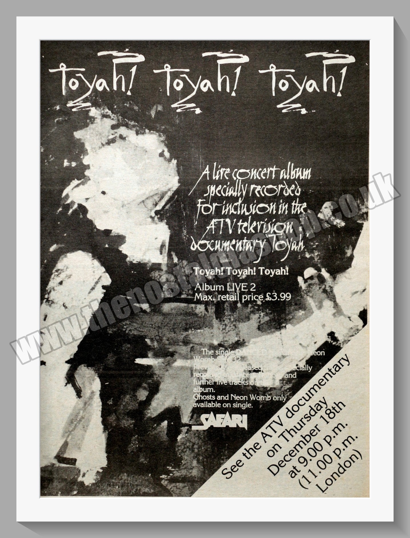 Toyah. Toyah Toyah Toyah.  Original Advert 1980 (ref AD14505)