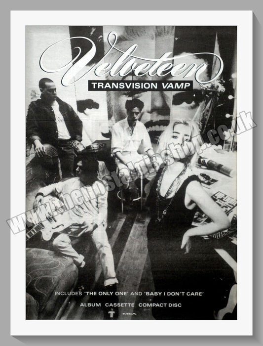 Transvision Vamp. Velveteen.  Original Advert 1989 (ref AD14508)